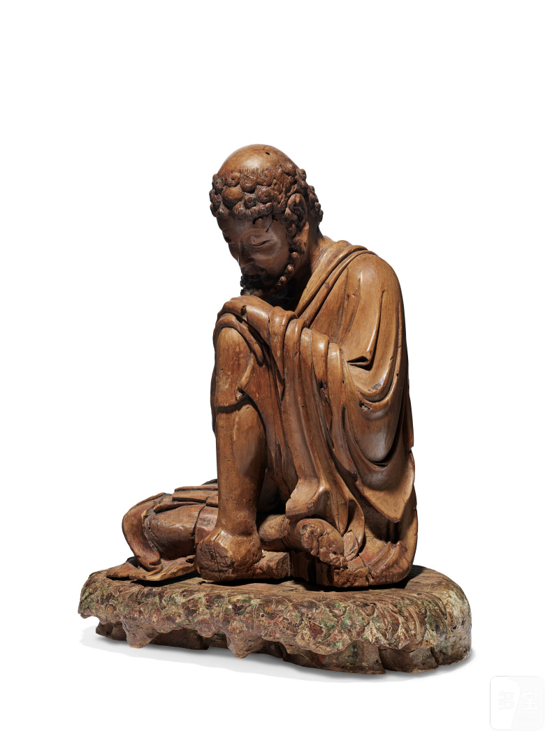 RARE ET IMPORTANTE STATUE DE SHAKYAMUNI ASCÈTE EN BUIS  CHINE, DYNASTIE YUAN (1279-1368) - 图3